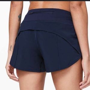 ⭐️ NEW ⭐️Lululemon Speed Up MR Short 4” Lined True Navy size 6